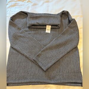 NWT JCrew Black Herringbone Cowl Neck SweaterXL SO COMFY and CUTE..Must Have!